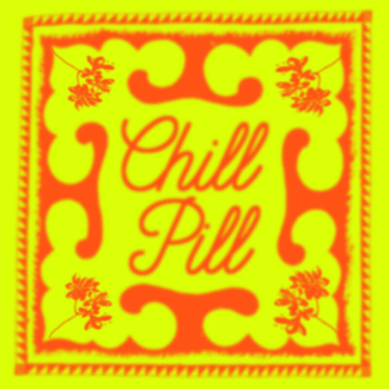 Chill Pill album cover yellow and orange square